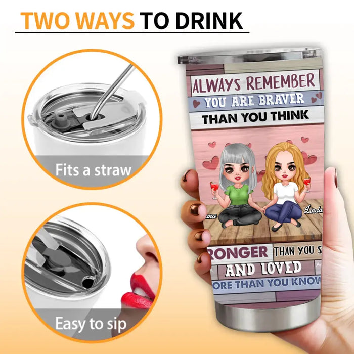 Personalized Mother & Daughter Tumbler - Gift From Mom - To My Badass Daughter