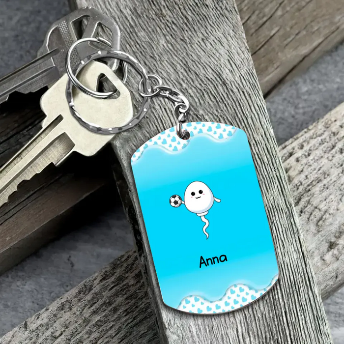 Personalized Sperms Aluminum Keychain - Up to 5 Sperms - Gift Idea For Mother's Day - Thanks For Not Swallowing Us