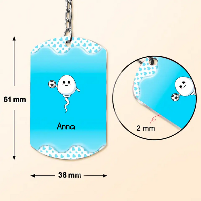 Personalized Sperms Aluminum Keychain - Up to 5 Sperms - Gift Idea For Mother's Day - Thanks For Not Swallowing Us