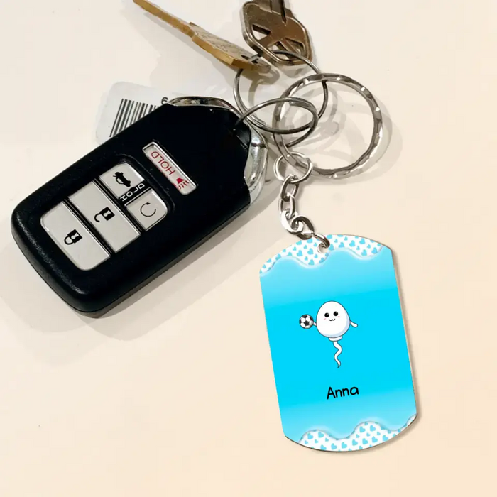 Personalized Sperms Aluminum Keychain - Up to 5 Sperms - Gift Idea For Mother's Day - Thanks For Not Swallowing Us