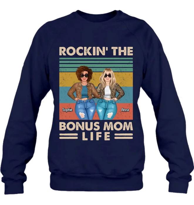 Personalized Bonus Mom Shirt/Hoodie - Gift Idea For Mother's Day - Rockin' The Bonus Mom Life