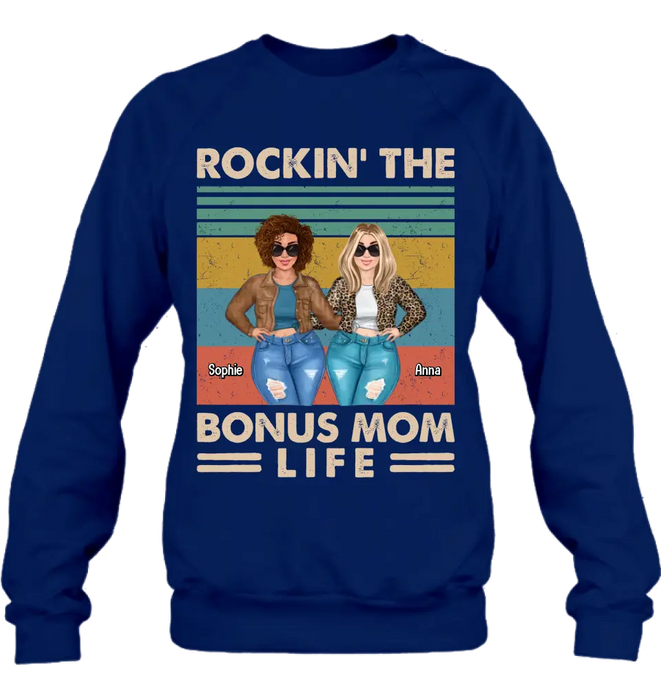 Personalized Bonus Mom Shirt/Hoodie - Gift Idea For Mother's Day - Rockin' The Bonus Mom Life