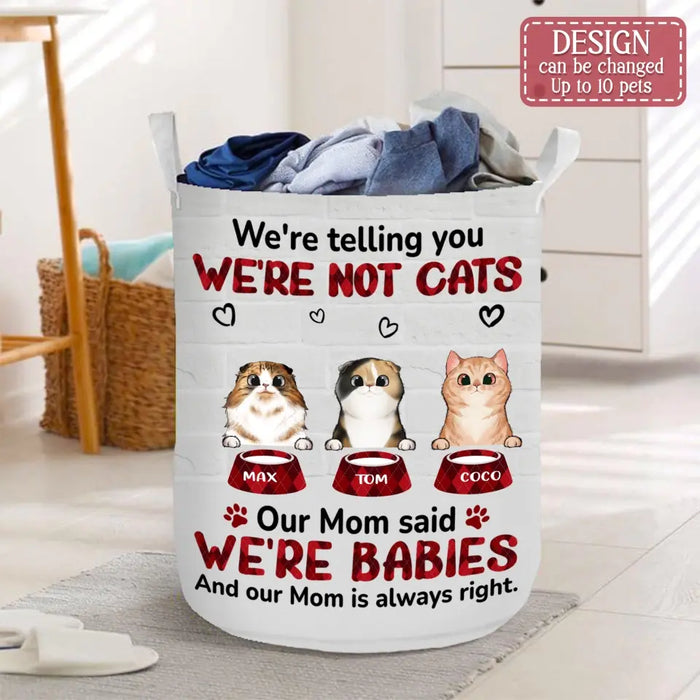 Personalized Pet Laundry Basket - Up to 10 Dogs/Cats - Gift Idea For Dog/Cat Lover - I'm Telling You I'm Not A Dog My Mom Said I'm A Baby