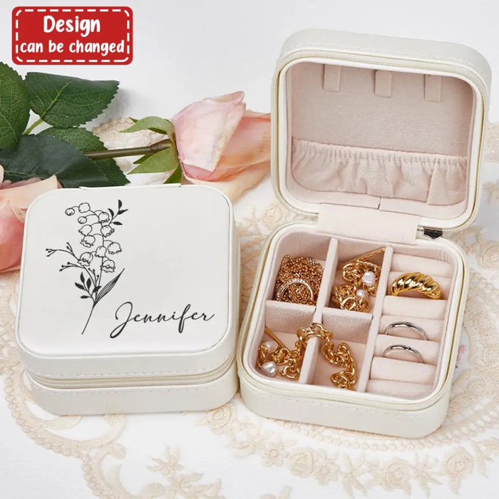 Personalized Birth Flower Jewelry Box - Gift Idea for Mother's Day/Birthday