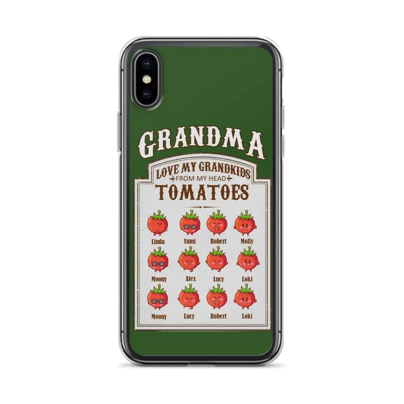 Custom Personalized Grandma Tomatoes Phone Case - Gift Idea For Mother's Day/Grandma- Upto 12 Tomatoes - Case For iPhone/ Samsung