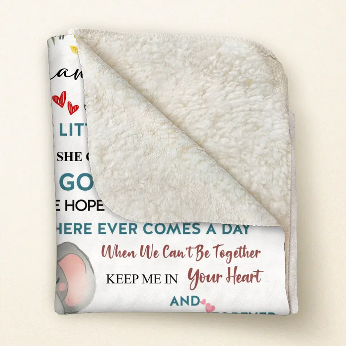 Personalized Elephant Baby Quilt/Fleece Throw Blanket - Gift Idea For Kids - To My Granddaughter I Love You Forever & Always