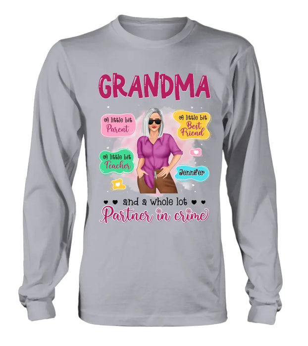 Personalized Grandma Mom Shirt - Mother's Day Gift Idea for Mom/Grandma - Partner In Crime