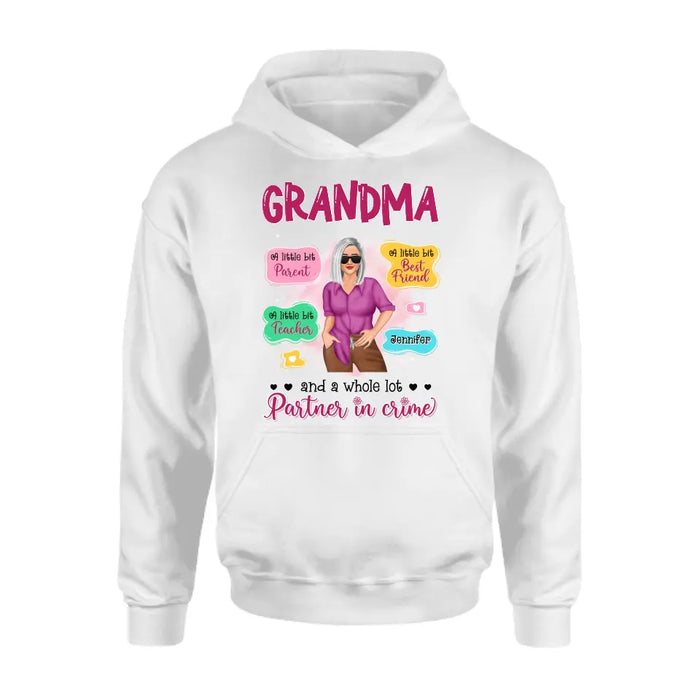 Personalized Grandma Mom Shirt - Mother's Day Gift Idea for Mom/Grandma - Partner In Crime