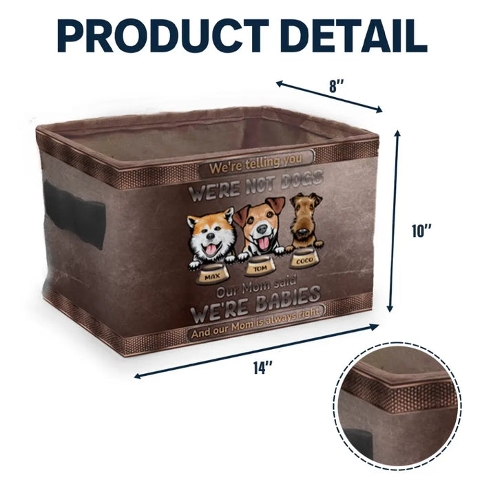 Personalized I'm Not A Cat Storage Box - Up to 10 Dogs/Cats - Gift For Pet Lovers - My Mom Said I'm A Baby