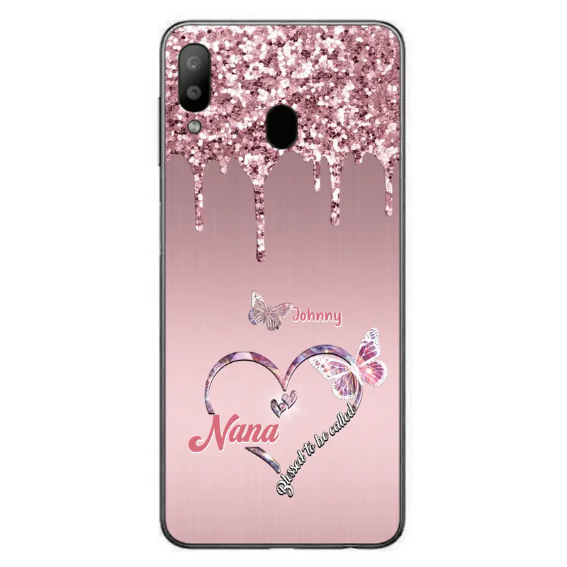 Custom Personalized Grandma Phone Case - Upto 10 Kids - Gift Idea For Mom/ Grandma/ Mother's Day - Case for iPhone/Samsung - Blessed To Be Called Nana