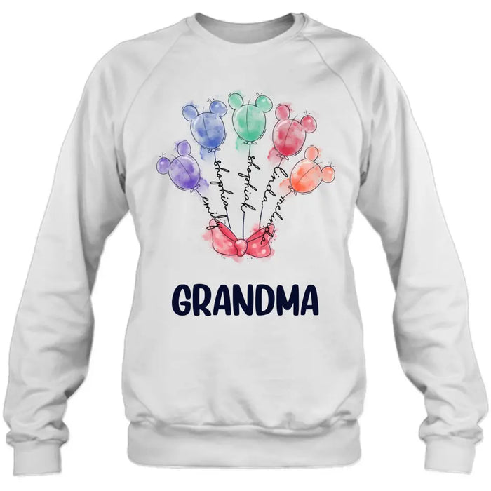 Personalized Grandma T-Shirt/Sweatshirt - Up to 5 Kids - Gift Idea For Grandma