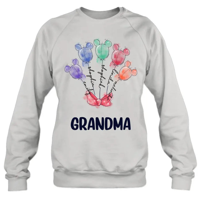 Personalized Grandma T-Shirt/Sweatshirt - Up to 5 Kids - Gift Idea For Grandma