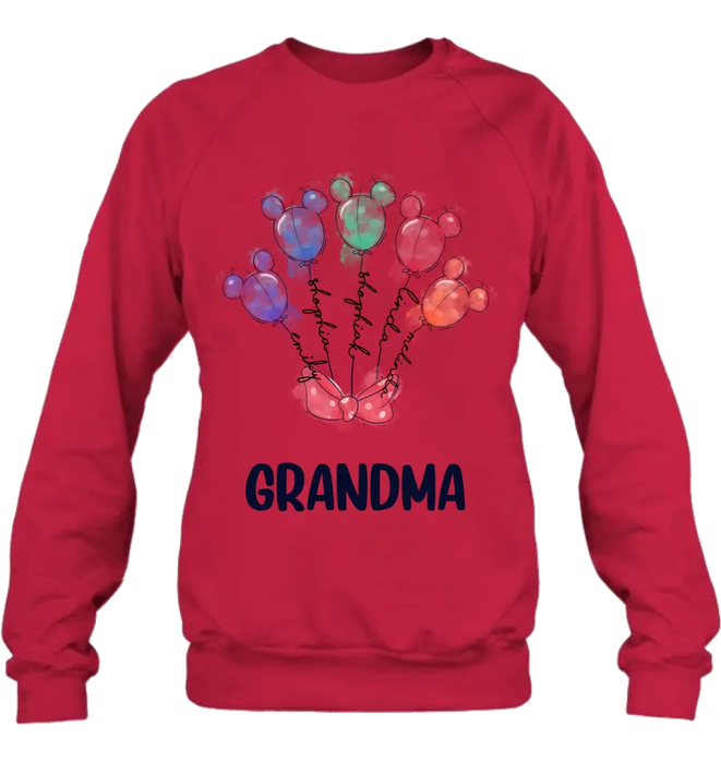Personalized Grandma T-Shirt/Sweatshirt - Up to 5 Kids - Gift Idea For Grandma