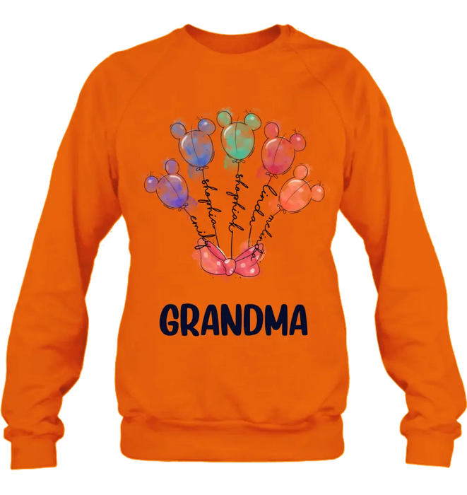 Personalized Grandma T-Shirt/Sweatshirt - Up to 5 Kids - Gift Idea For Grandma