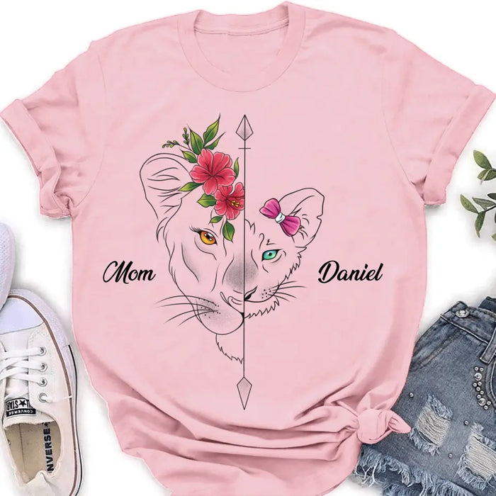 Personalized Lion Mom Shirt - Up to 5 Kids - Mother's Day Gift Idea for Mom/Grandma