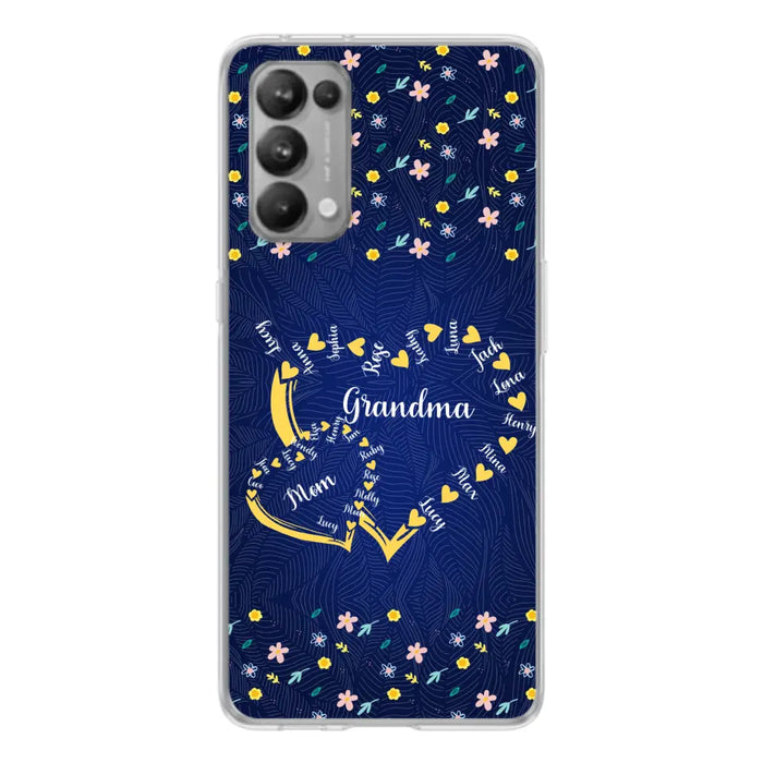 Personalized Grandma Mom Phone Case - Gift Idea For Mother's Day - Up to 12 Kids - Case For Oppo/Xiaomi/Huawei