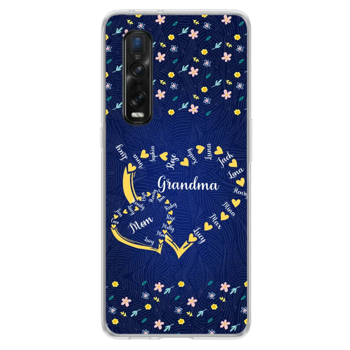 Personalized Grandma Mom Phone Case - Gift Idea For Mother's Day - Up to 12 Kids - Case For Oppo/Xiaomi/Huawei