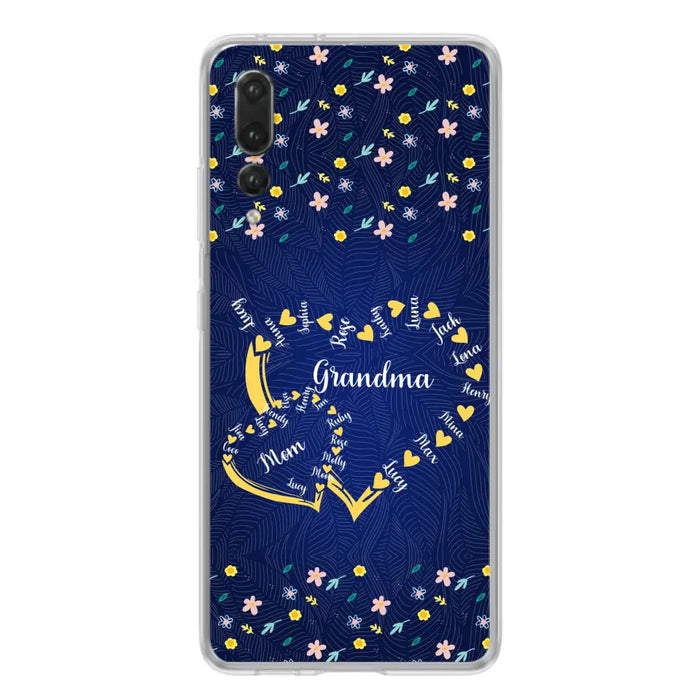 Personalized Grandma Mom Phone Case - Gift Idea For Mother's Day - Up to 12 Kids - Case For Oppo/Xiaomi/Huawei