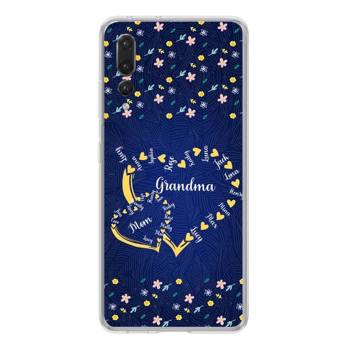 Personalized Grandma Mom Phone Case - Gift Idea For Mother's Day - Up to 12 Kids - Case For Oppo/Xiaomi/Huawei