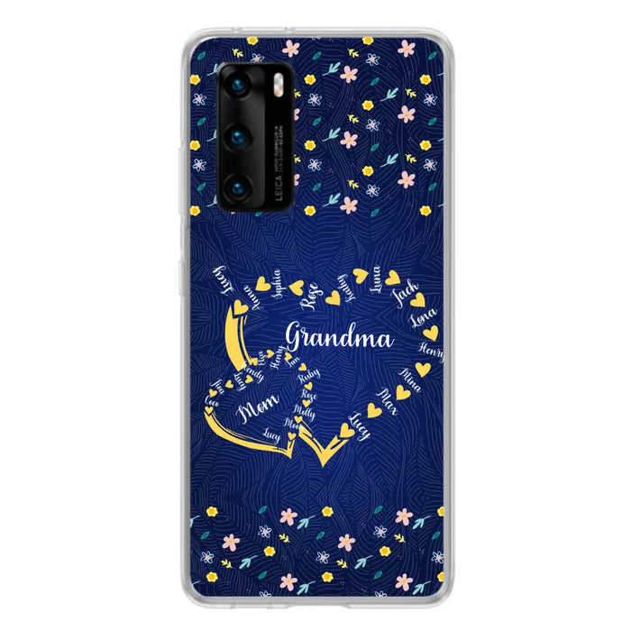 Personalized Grandma Mom Phone Case - Gift Idea For Mother's Day - Up to 12 Kids - Case For Oppo/Xiaomi/Huawei