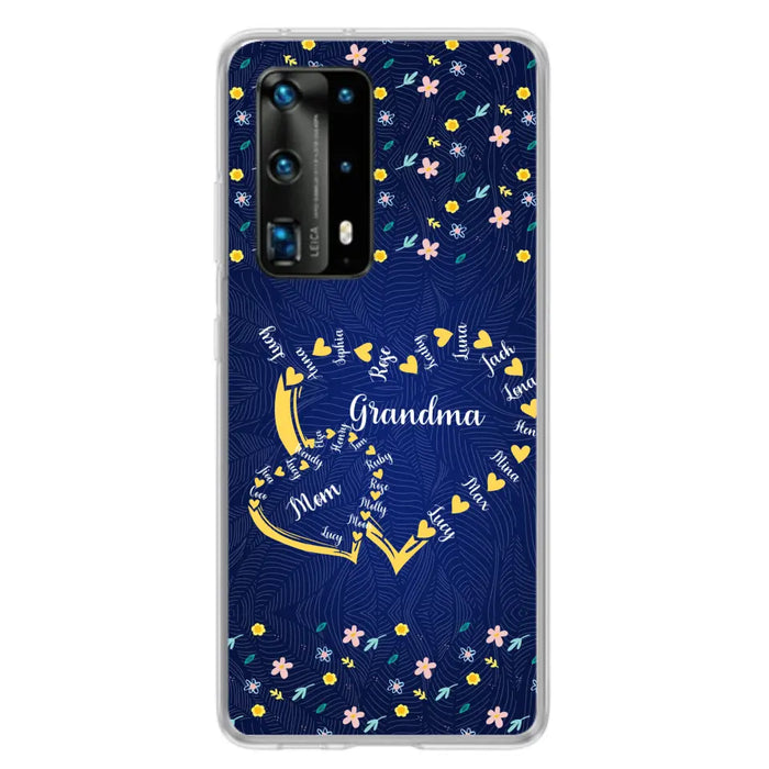 Personalized Grandma Mom Phone Case - Gift Idea For Mother's Day - Up to 12 Kids - Case For Oppo/Xiaomi/Huawei