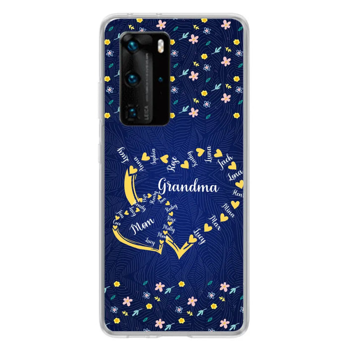 Personalized Grandma Mom Phone Case - Gift Idea For Mother's Day - Up to 12 Kids - Case For Oppo/Xiaomi/Huawei