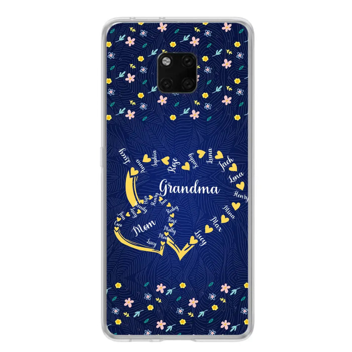 Personalized Grandma Mom Phone Case - Gift Idea For Mother's Day - Up to 12 Kids - Case For Oppo/Xiaomi/Huawei