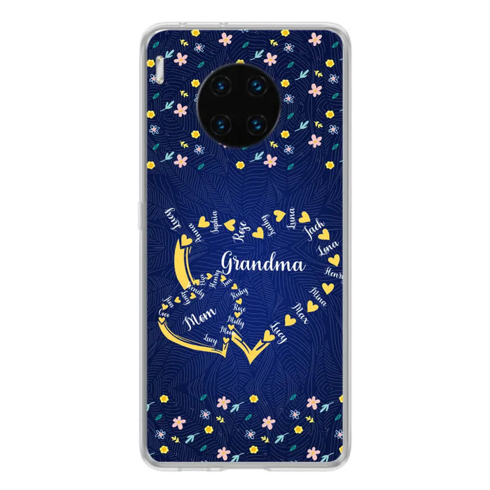 Personalized Grandma Mom Phone Case - Gift Idea For Mother's Day - Up to 12 Kids - Case For Oppo/Xiaomi/Huawei