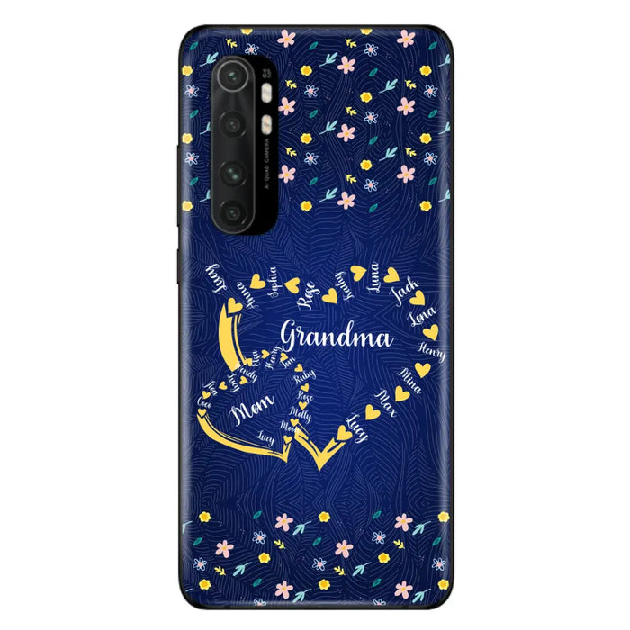 Personalized Grandma Mom Phone Case - Gift Idea For Mother's Day - Up to 12 Kids - Case For Oppo/Xiaomi/Huawei