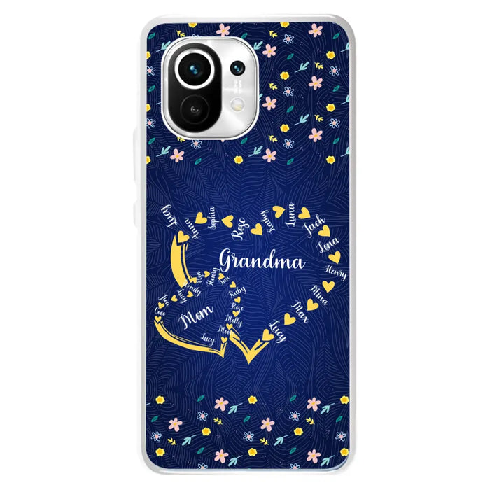 Personalized Grandma Mom Phone Case - Gift Idea For Mother's Day - Up to 12 Kids - Case For Oppo/Xiaomi/Huawei