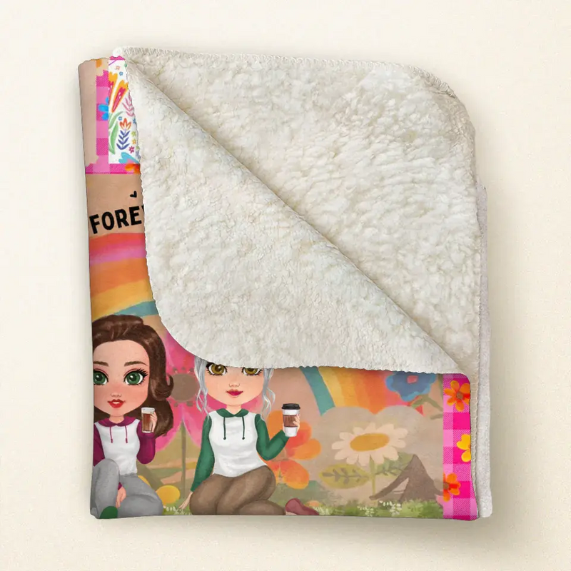 Personalized Mom & Daughter Quilt/Fleece Throw Blanket - Mother's Day Gift Idea To Mom - Mother & Daughter Forever Linked Together