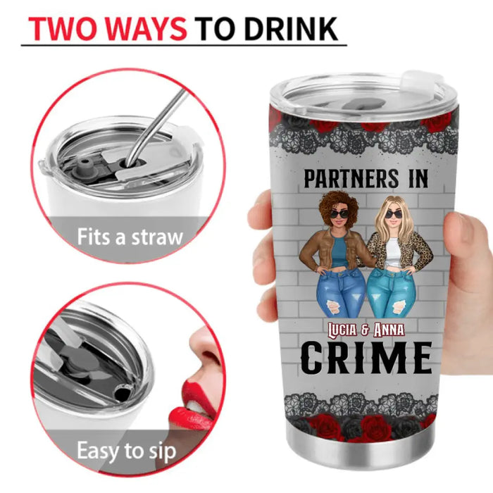 Personalized Besties Tumbler - Gift Idea For Friends/Sisters/Besties - Just Remember If We Get Caught