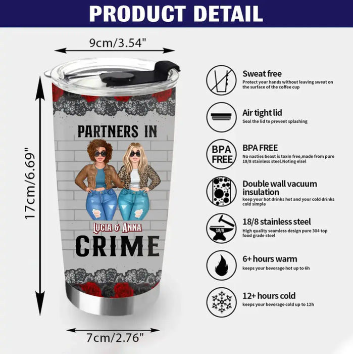 Personalized Besties Tumbler - Gift Idea For Friends/Sisters/Besties - Just Remember If We Get Caught