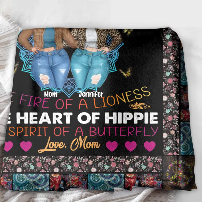 Personalized Mom & Daughter Quilt/Fleece Throw Blanket - Mother's Day Gift Idea To Mom - I Wish You Have The Soul Of A Mermaid