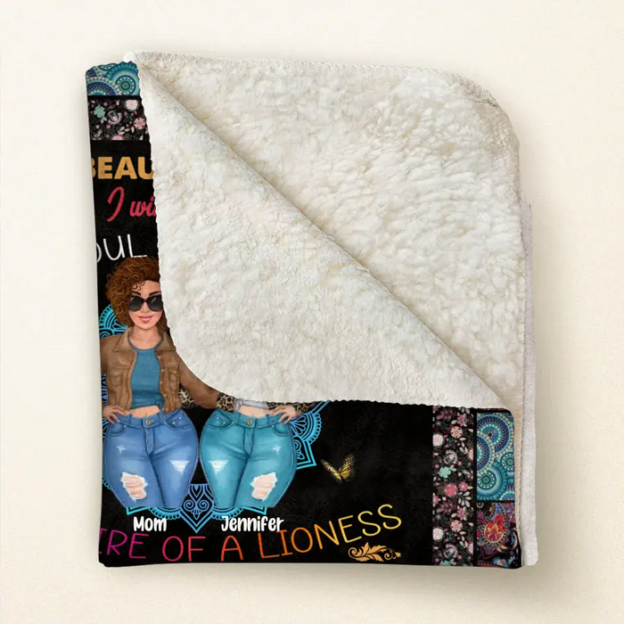 Personalized Mom & Daughter Quilt/Fleece Throw Blanket - Mother's Day Gift Idea To Mom - I Wish You Have The Soul Of A Mermaid