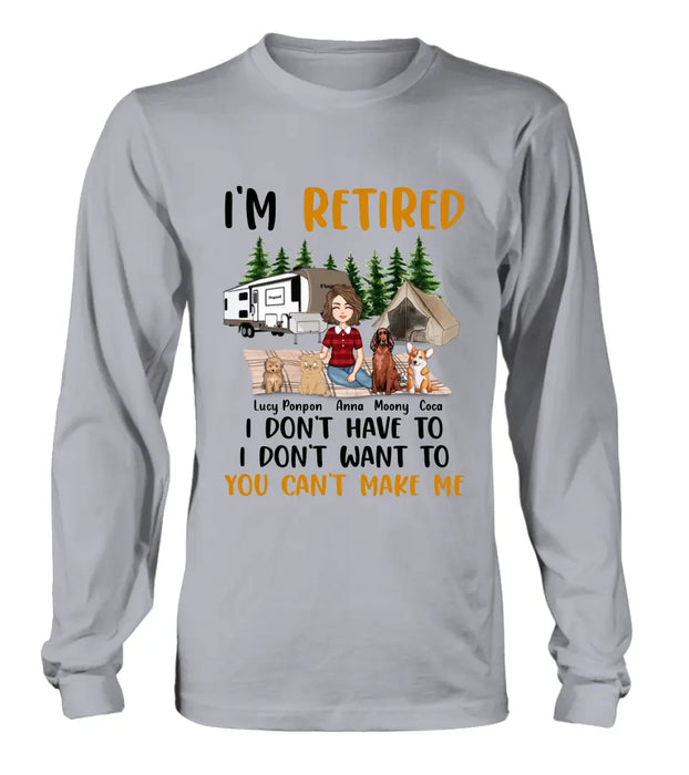 Personalized Pet Mom Shirt/Hoodie - Up to 4 Pets - Mother's Day Gift Idea For Mom - I'm Retired I Don't Have To