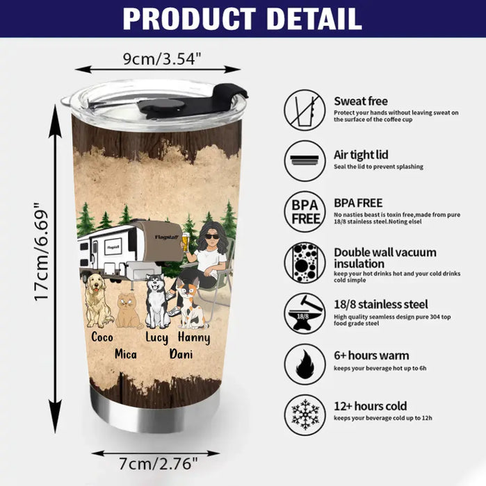 Personalized Pet Mom Tumbler - Up to 4 Pets - Mother's Day Gift Idea For Mom - I'm Retired