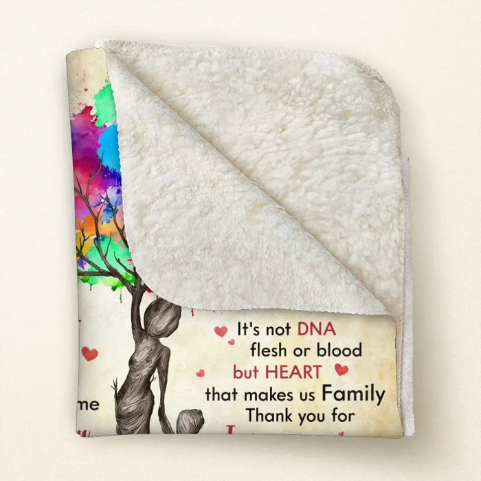 Personalized Bonus Mom Quilt/Fleece Throw Blanket/Pillow Cover - Mother's Day Gift Idea To Mom - Life Gave Us The Gift Of You
