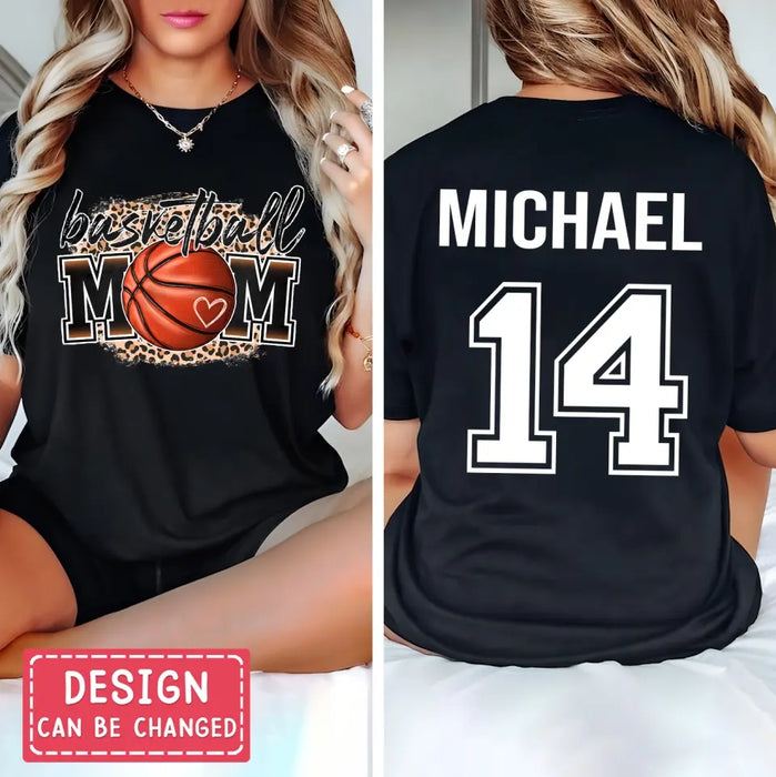 Personalized Basketball Mom AOP T-Shirt - Mother's Day Gift Idea for Mom/Grandma