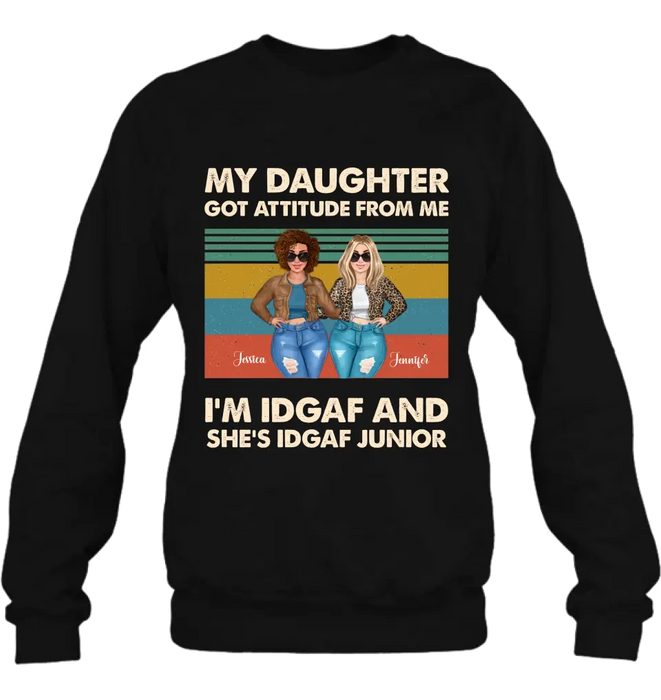 Personalized Mom T-shirt/Hoodie - Gift Idea For Mother's Day - My Daughter Got Attitude From Me