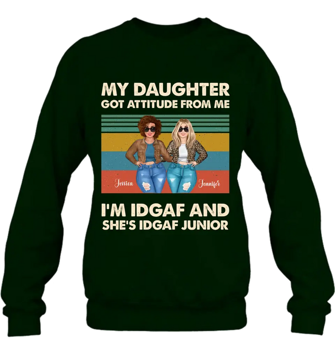 Personalized Mom T-shirt/Hoodie - Gift Idea For Mother's Day - My Daughter Got Attitude From Me