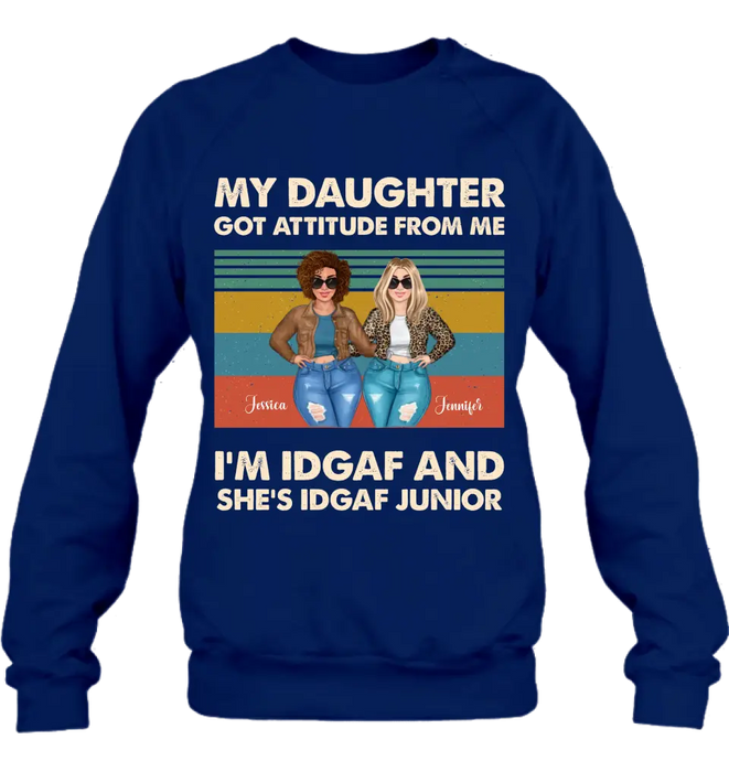 Personalized Mom T-shirt/Hoodie - Gift Idea For Mother's Day - My Daughter Got Attitude From Me