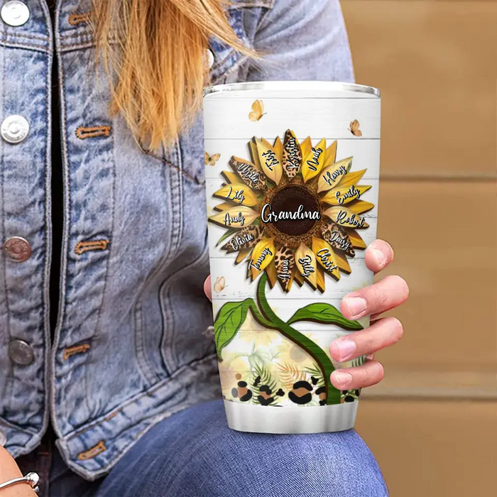 Personalized Grandma Tumbler - Up to 15 Kids - Mother's Day Gift Idea For Grandma - Grandkids Make Life Grand