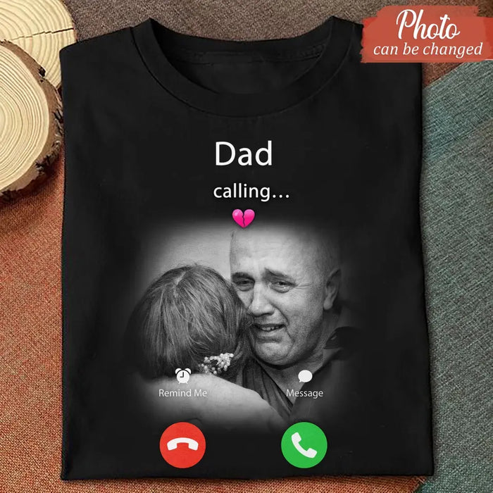 Personalized Memorial Mom Shirt/Hoodie - Upload Photo - Memorial Gift Idea For Mom/Dad - Mom Calling...
