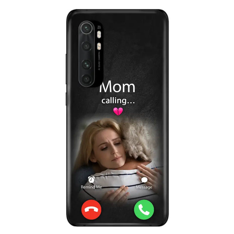 Custom Personalized Memorial Mom Phone Case - Upload Photo - Memorial Gift Idea For Mom/ Dad - Mom Calling - Case For Oppo/ Xiaomi/ Huawei