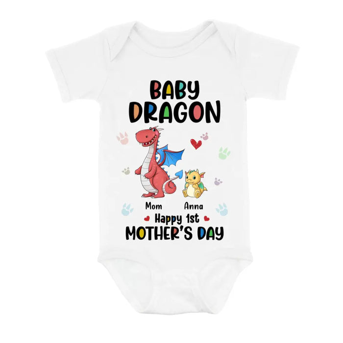 Personalized Dragon Shirt/Baby Onesie - Gift Idea For Mother's Day - Mother Of Dragon Happy 1st Mother's Day