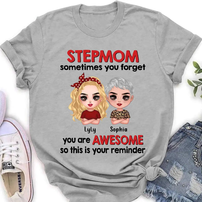 Personalized Mom & Daughter Shirt/Hoodie - Mother's Day Gift Idea To Stepmom