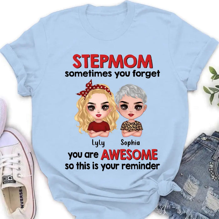 Personalized Mom & Daughter Shirt/Hoodie - Mother's Day Gift Idea To Stepmom