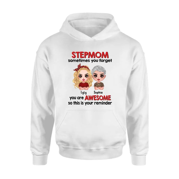 Personalized Mom & Daughter Shirt/Hoodie - Mother's Day Gift Idea To Stepmom