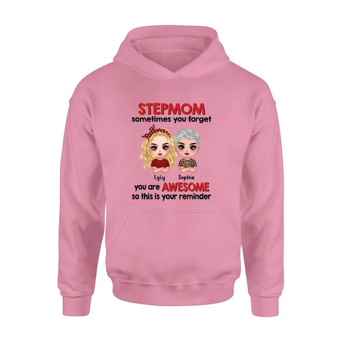 Personalized Mom & Daughter Shirt/Hoodie - Mother's Day Gift Idea To Stepmom